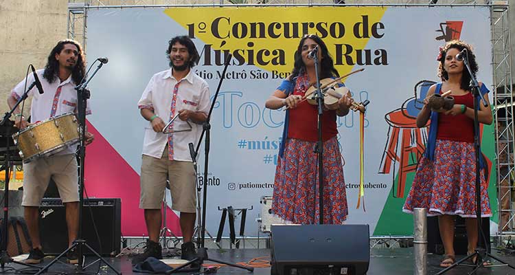 1 Concurso de Música de Rua do Pátio Metrô São Bento Toca Aí Rabeca Andarilha