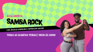 Aula aberta de samba rock Pátio Metrô São Bento